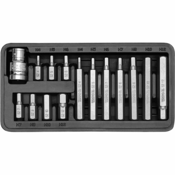 Šroubovací bity Yato Hex H4-H12 15 ks. (YT-0413)
