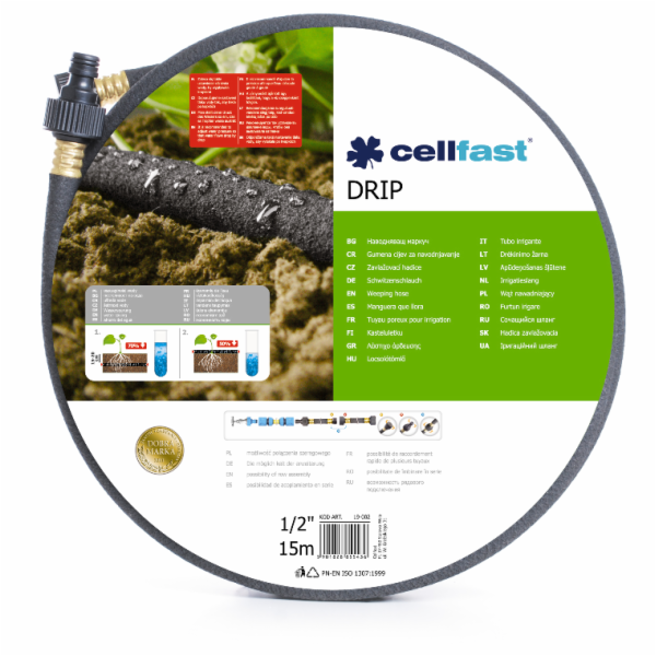 Cellfast kapací zavlažovací hadice 1/2 15m (19-002)
