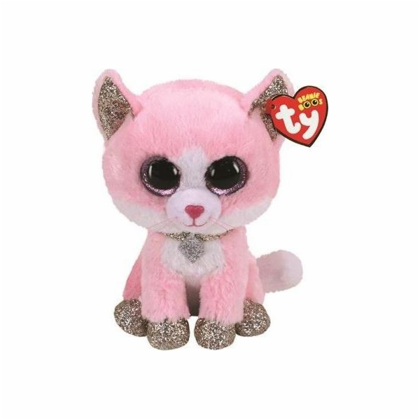 YOU INC. TY BEANIE BOOS FIONA růžová kočka 24cm 36489 TY
