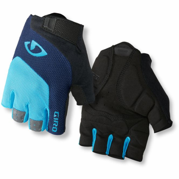GIRO Bravo Gel blue jewel černé cyklistické rukavice, vel...