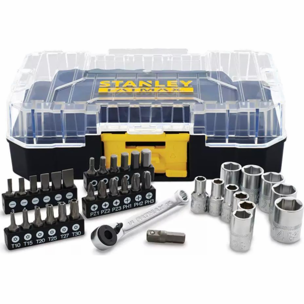 Stanley PRO-STACK sada nástrčných 1/4 37ks 5-14mm 6 bodů S
