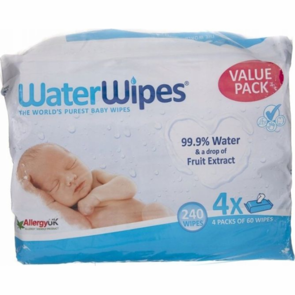 Water Wipes Water Wipes dregnos serveteles, 4x60 vnt., 4119