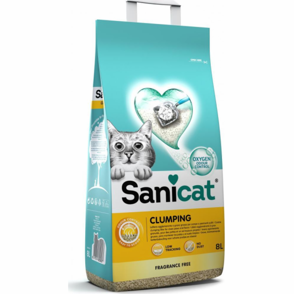 Sanicat Clumping stelivo pro kočky, stelivo, pro kočky, b...