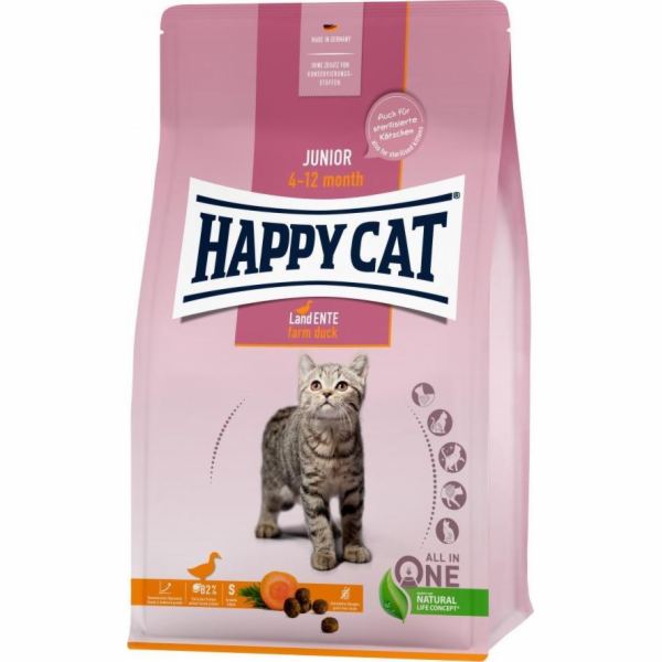 Happy Cat Junior Farm Duck, suché krmivo, pro koťata ve v...