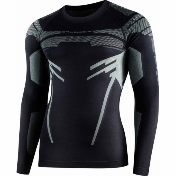 Brubeck LS15700 Pánská mikina DRY černá/grafit XL
