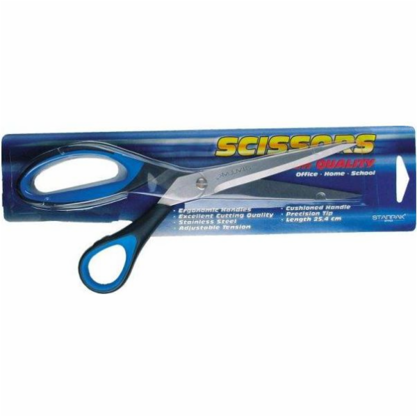 Nůžky Starpak 25,4 cm s blistrem s pogumovanou rukojetí -...