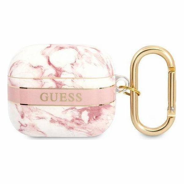 GUESS Guess GUA3HCHMAP kryt AirPods 3 růžový/růžový Marbl...