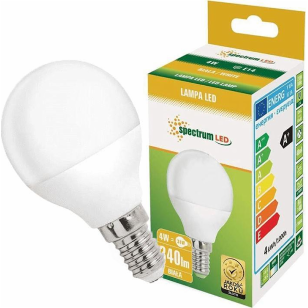 Spectrum LED LED kuličková žárovka E14 230V 4W neutrální ...