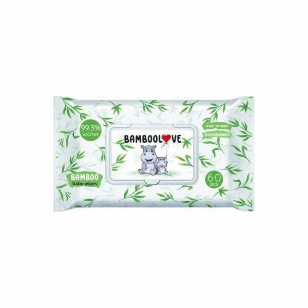 BAMBUSOVÉ Vlhčené utěrky 60 ks - BAMBOOLOVE