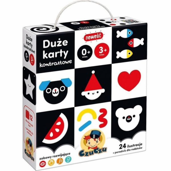 CzuCzu Velké kontrastní karty 0-3 měsíce