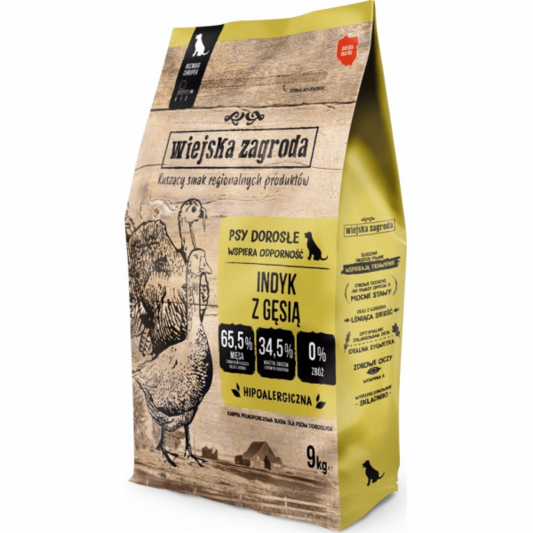 Wiejska Zagroda suché krmivo pro psy Krůta s husou 9 kg