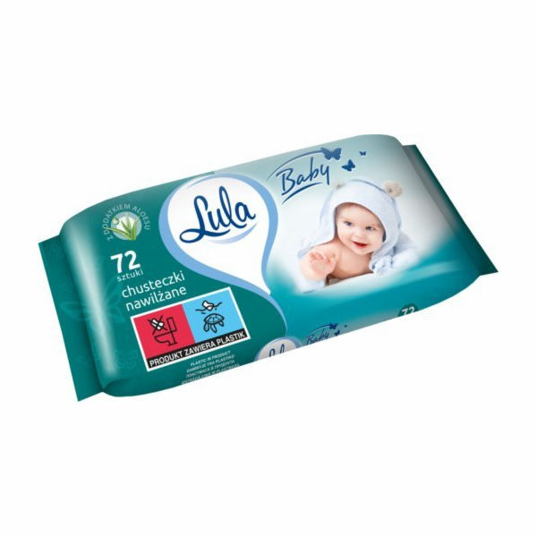 Lula Vlhčené ubrousky s aloe 72 ks.