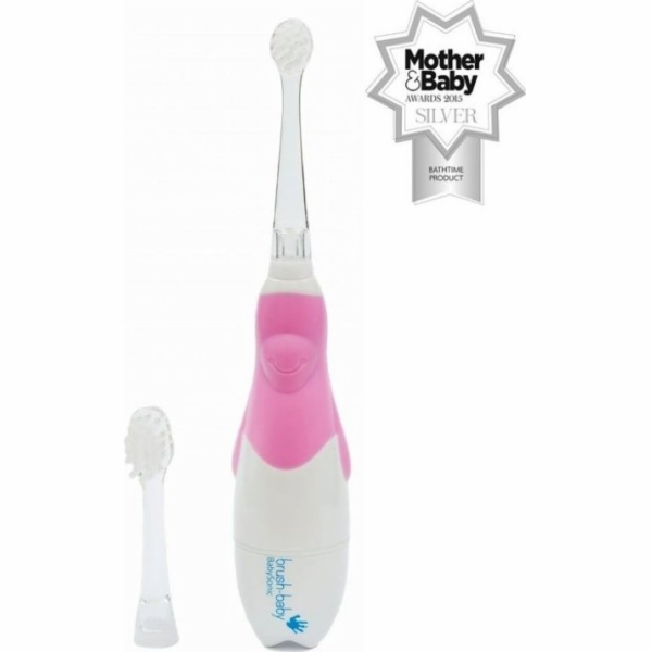 Kartáč-baby BRUSHBABY PRO SONIC BLUE 0-3l růžový