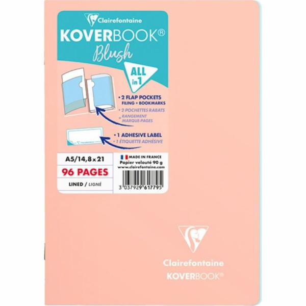 Clairefontaine CLAIREFONTAINE Blush sešit, A5, linkovaný,...