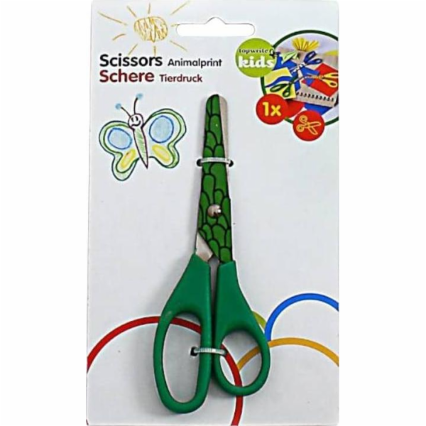 Topwrite Topwrite - Nůžky 13 cm se zvířecím potiskem (zel...