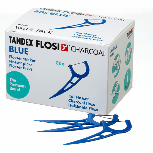 Tandex Floser s modrým uhlíkovým závitem (80 ks)