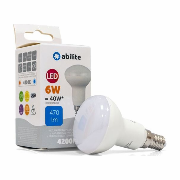Abilite LED ABILITE REFLEKTOROVÁ ŽÁROVKA, B.NEUTRAL E14 6...