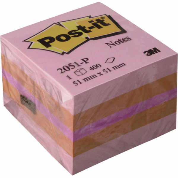 Post-it samolepicí podložka 51x51/400K růžová (FT510091737)