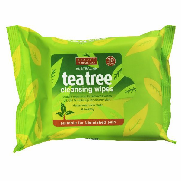 Beauty Formulas Čistící ubrousky na obličej Tea Tree 1 ba...
