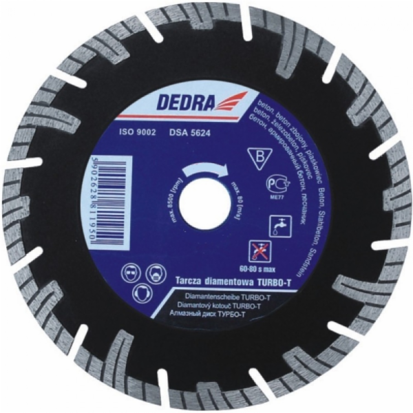 Dedra Turbo-T diamantový řezný kotouč 250mm 25,4mm H1198E