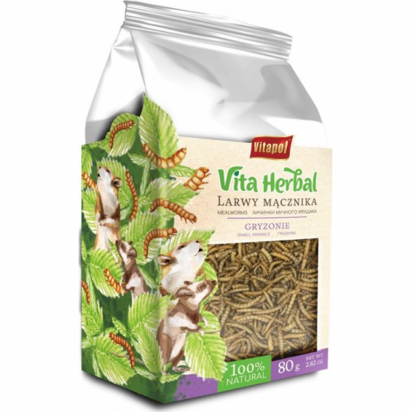 Vitapol Vita Herbal pro hlodavce, moučné červy, 80 g