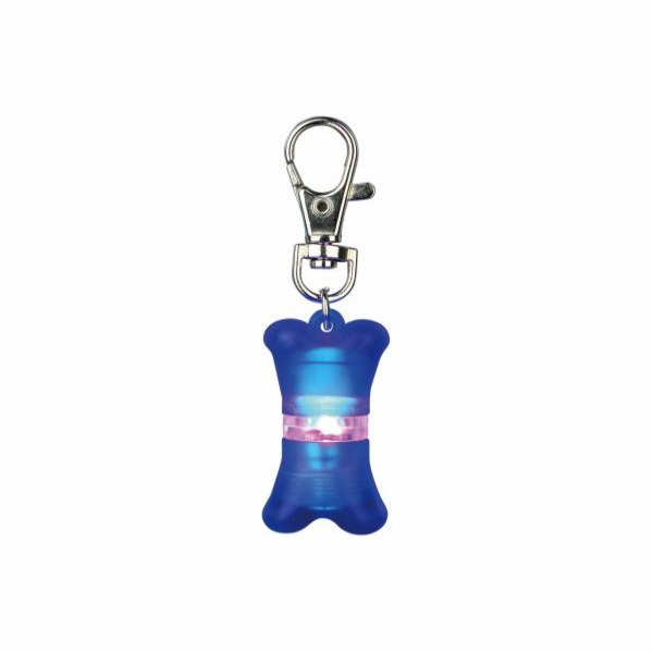 Trixie Adresní karta s LED pro psy, 2x4 cm, modrá
