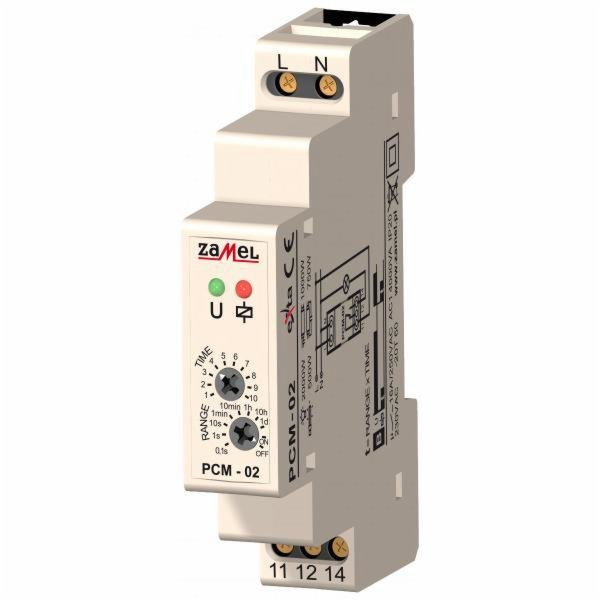 Zamel Časové relé 16A 1NO/NC 230V AC PCM-02