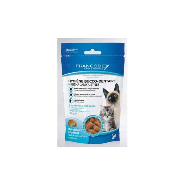 FRANCODEX Pamlsek pro koťata a kočky - ústní hygiena 65 g