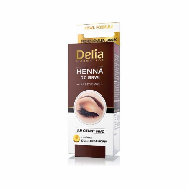 Delia Henna na obočí č. 3.0 Tmavě hnědá