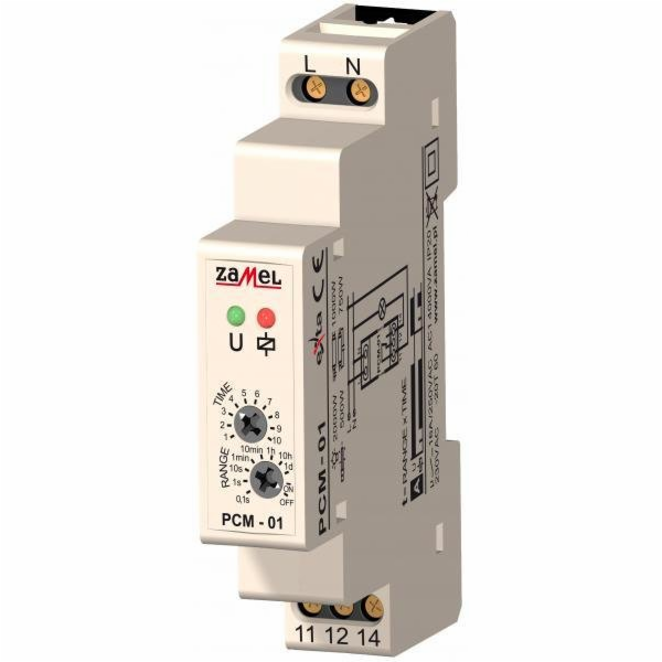 Zamel Časové relé 16A 1NO/NC 230V AC PCM-01