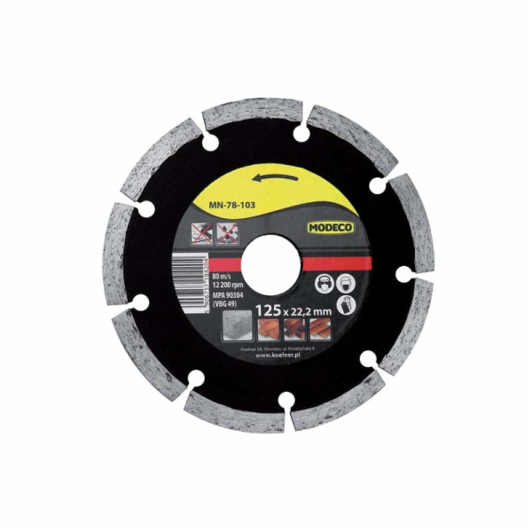 Modeco Segmentový diamantový brusný kotouč SATURN 125mm -...