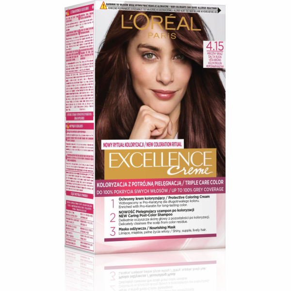 L Oreal Paris Excellence Creme 4.15 mrazivě hnědá