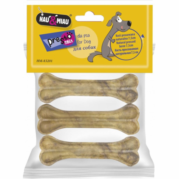 Hau&Miau NATURAL LISOVANÁ KOST, 7,5 cm, 5 ks/bal., 75 g/b...