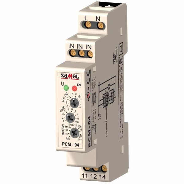 Zamel Časové relé 16A 1NO/NC 230V AC PCM-04