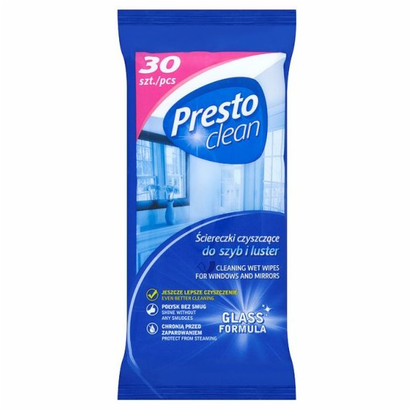 Presto Čisticí utěrky na okna a zrcadla 30 ks. (590009501...