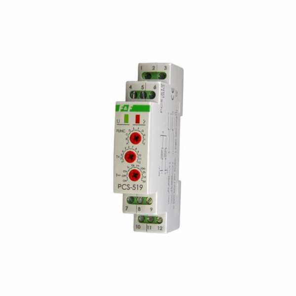 F&F Časové relé 2P 8A 0,1s-576h 12V AC/DC multifunkční (P...