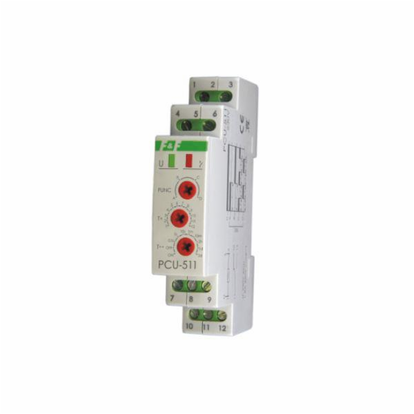 F&F Časové relé 230V 24V AC/DC - PCU-511 DUO
