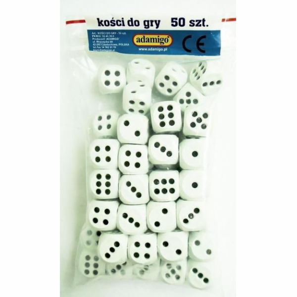 Hrací kostky Adamigo 50 ks - G-6410 - G-6410
