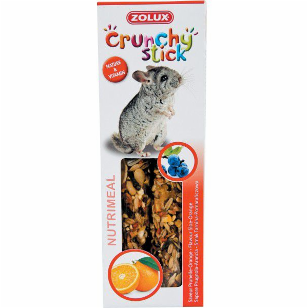 Zolux Crunchy Stick činčilová trnka/pomeranč 115g