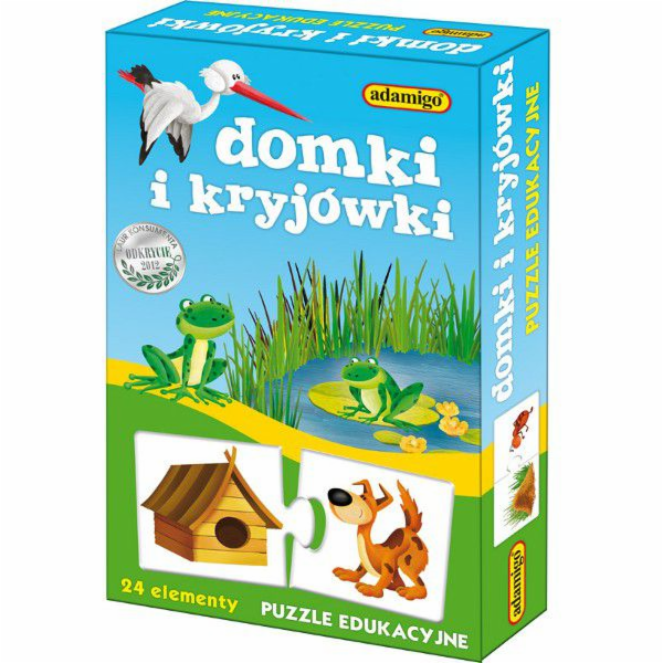 Adamigo vzdělávací puzzle domečky a skrýše (6670)