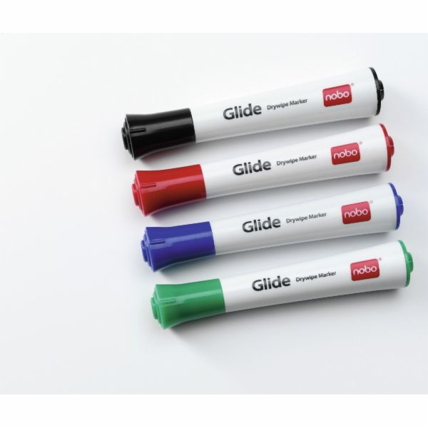 Popisovače Nobo GLIDE stíratelné za sucha (1902096) 4 ks