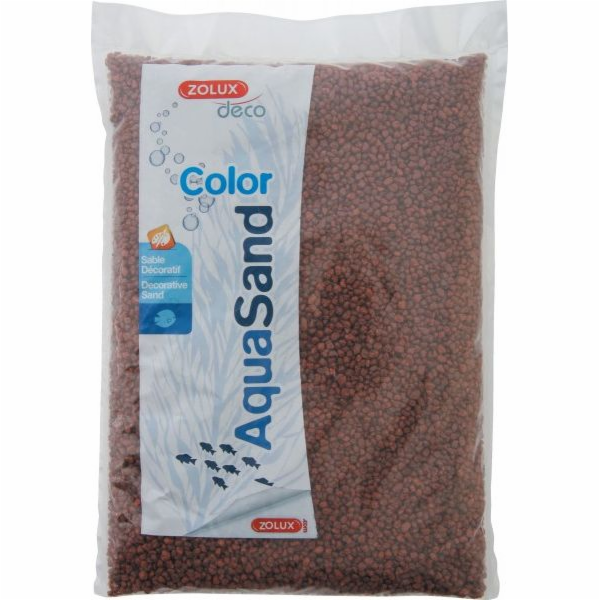 Zolux Aquasand Color kakaově hnědá 5kg