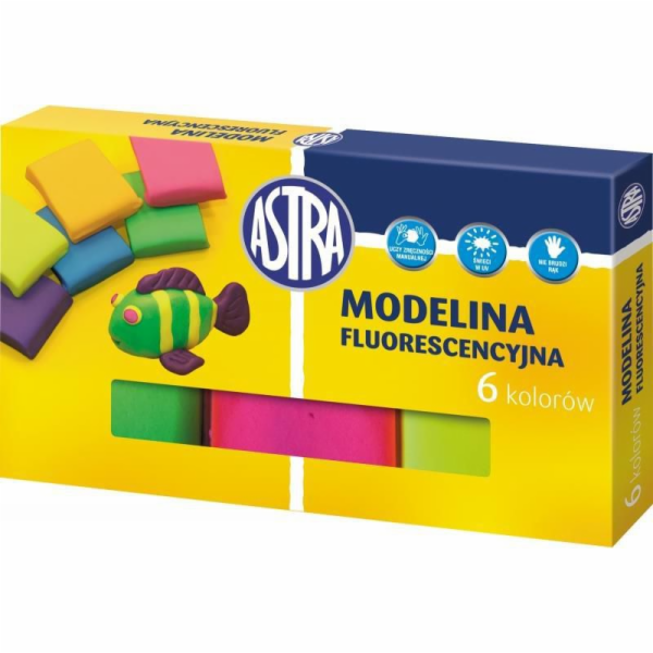 Astra Fluorescentní modelovací hmota, 6 barev