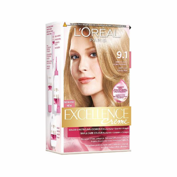 L Oreal Paris Excellence Creme Coloring cream 9.1 velmi s...