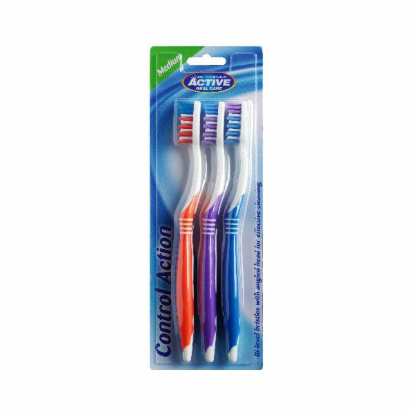 Zubní kartáček Active Oral Care Control Action střední 3 ks