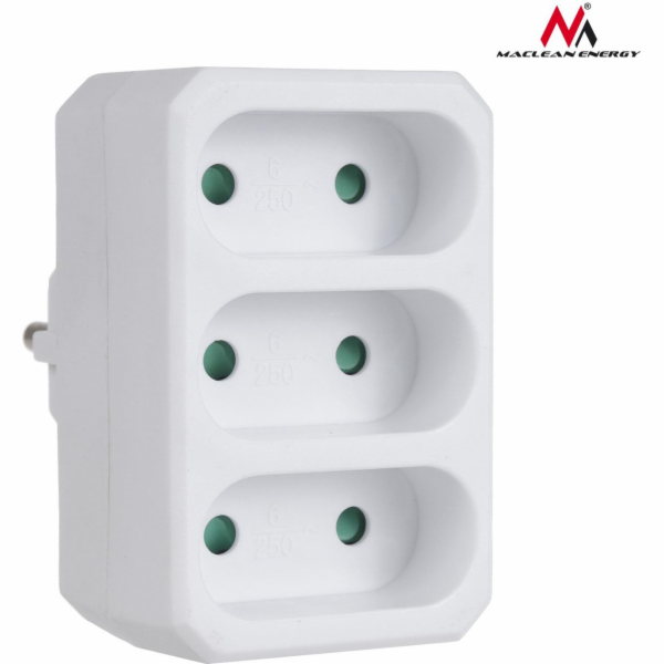 Maclean Power zásuvka x3 plochá MCE212 -MCE212