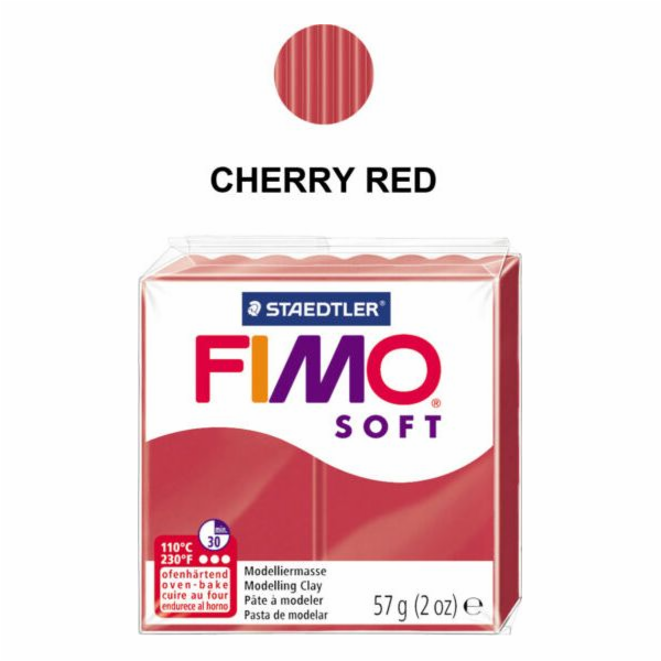 Fimo termosetová plastová hlína Měkká třešňová červená 57g