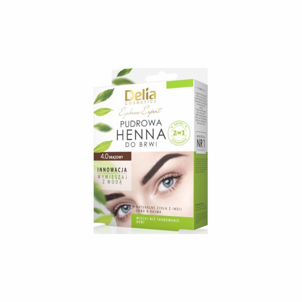 Delia Powder henna na obočí 0,4 Hnědá