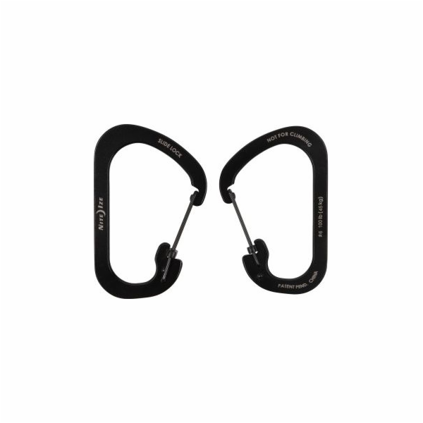 Nite Ize SLIDELOCK STEEL KEY CRABINER #6 ČERNÁ