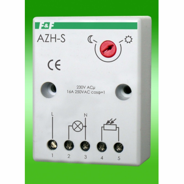 F&F Soumrakový spínač 16A 230V 2-1000lx se sondou IP40 AZH-S